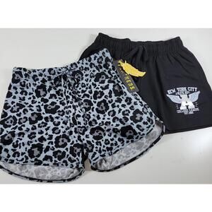 Feathers Girl's Athletic Dolphin Shorts 2 Pack Medium NEW Activewear